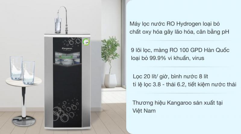 Máy lọc nước Hydrogen Kangaroo RO 9 lõi KG100HA