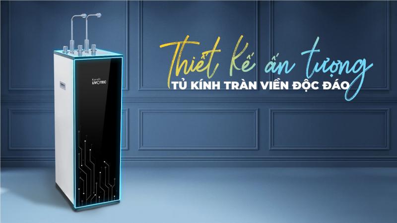 Máy lọc nước nóng lạnh RO 2 vòi 10 lõi Karofi Livotec 612 màng RO