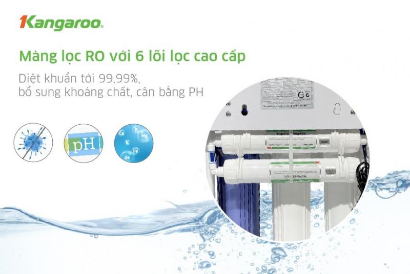 Máy lọc nước RO 6 lõi Kangaroo KGRP68EC