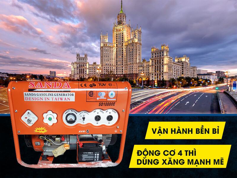 Máy phát điện Sanda SD10000E - 220V có đề
