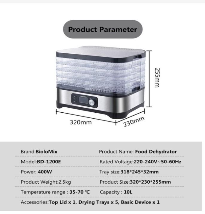 Máy sấy thực phẩm Biolomix BD-1200E