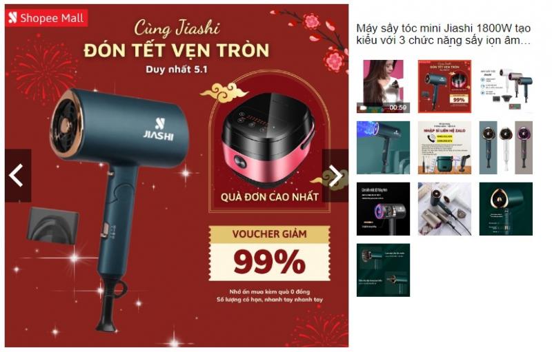 Máy sấy tóc mini Jiashi 1800W