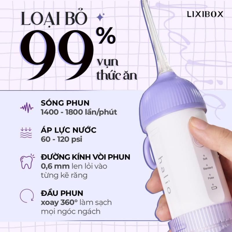 Máy Tăm Nước Cầm Tay Halio UltraClean Periwinkle