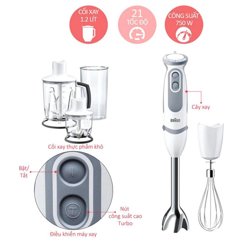 Máy xay cầm tay Braun MQ5245 Aperitive Vario