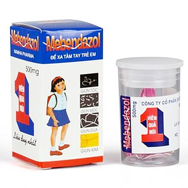 Viên nhai tẩy giun Mebendazol