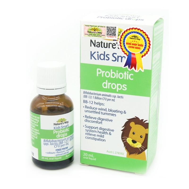 Men vi sinh dạng nước Nature's Way Kids Smart Probiotic Drops bổ sung lợi khuẩn