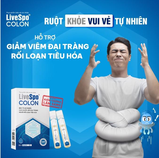 Men vi sinh LiveSpo Colon 60 tỷ bào tử lợi khuẩn cho người viêm đại tràng, táo bón tiêu chảy thường xuyên