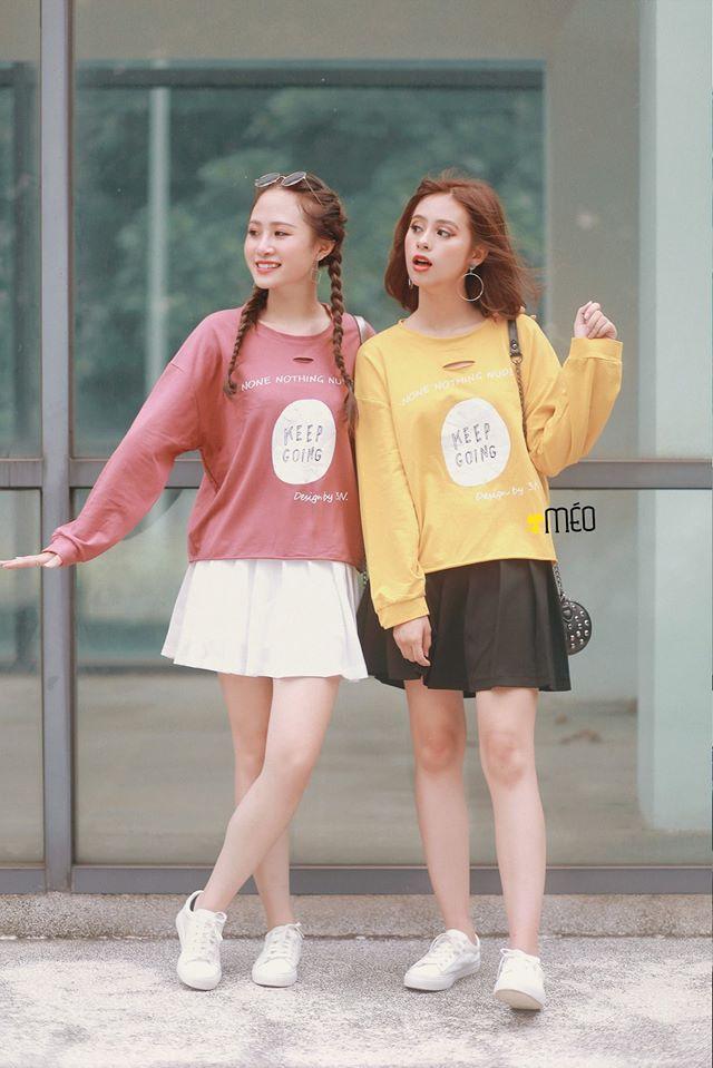 Các mẫu áo thun dài tay bắt mắt