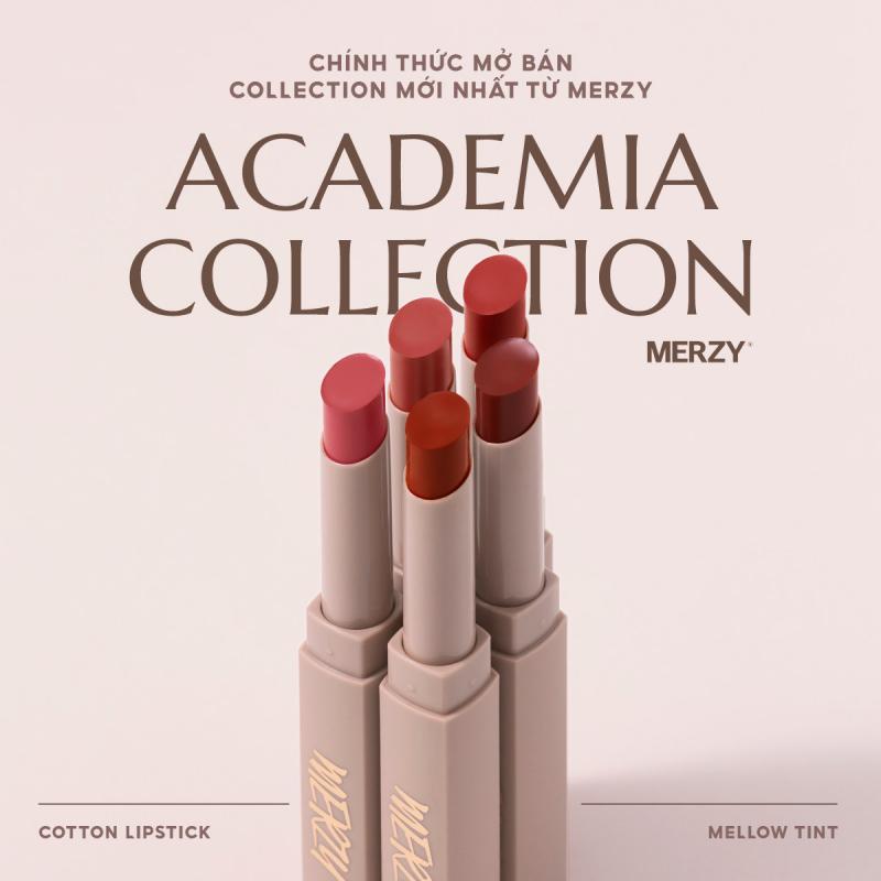 Son thỏi Merzy Academia Cotton Lipstick- Inspired Red