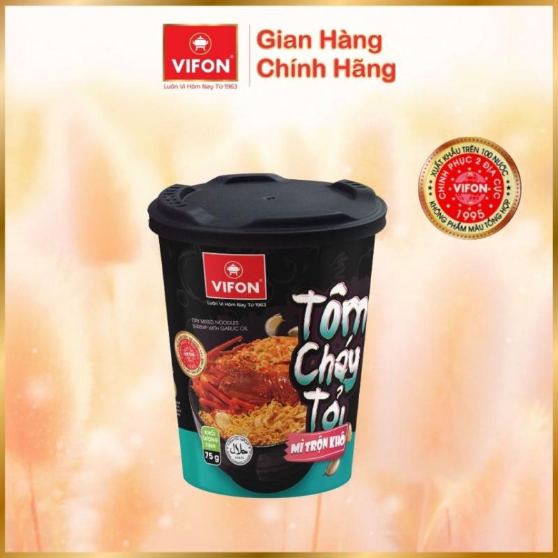 Mì ly trộn tôm cháy tỏi Vifon 75g