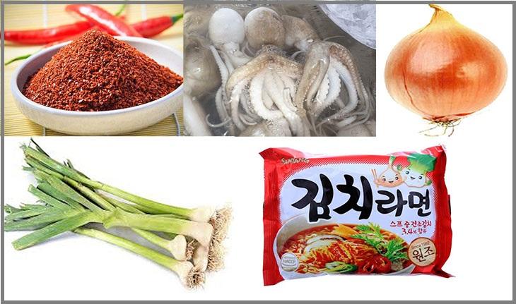 Mì trộn phô mai bạch tuộc cay