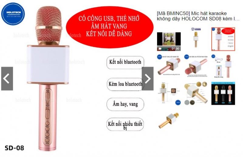 Micro karaoke bluetooth Holocom SD08
