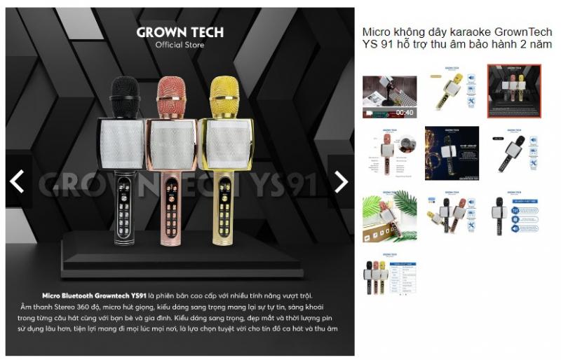 Micro karaoke bluetooth GrownTech YS 91