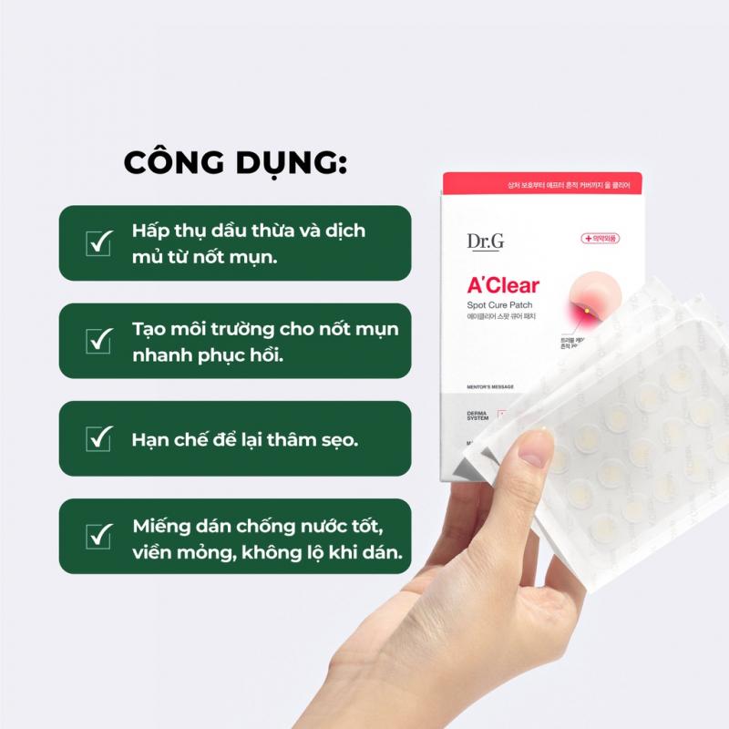 Miếng dán mụn A'Clear Spot Cure Patch 39pcs