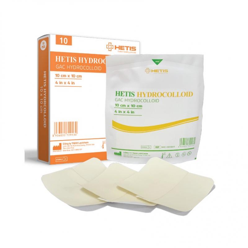 Miếng dán mụn, vết thương Hetis Hydrocolloid giúp thấm hút dịch, loại bỏ những mô chết, ngăn ngừa sẹo