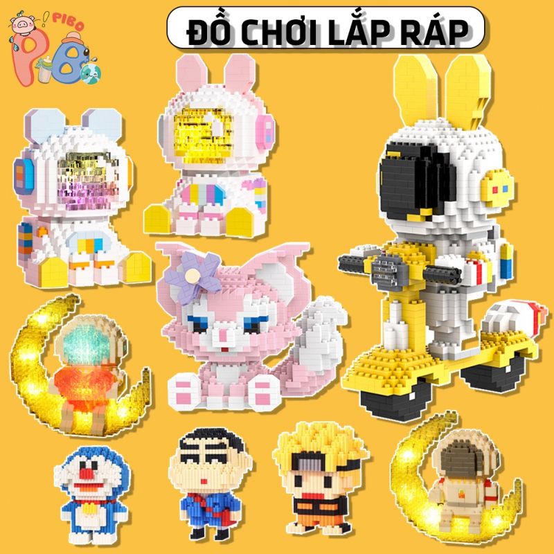 Mô hình lắp ráp động vật hoạt hình đáng yêu cho bé Pibo