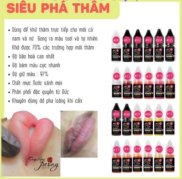 Mực phun xăm thẩm mỹ Peony Beauty