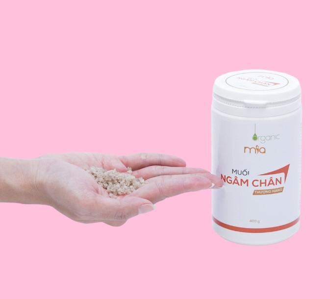 Muối ngâm chân lưu thông máu huyết, ngủ ngon Mía Organic