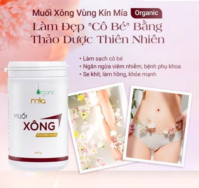 Muối xông vùng kín dành cho mẹ bầu, nuôi dưỡng phục hồi trẻ hóa - Mía Organic