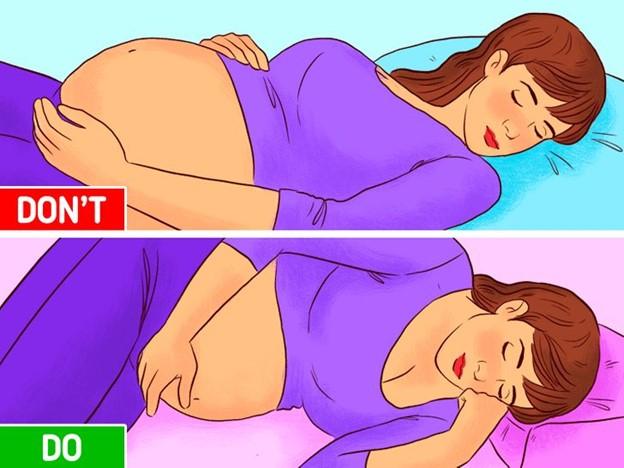 Nằm nghiêng sang bên trái khi ngủ