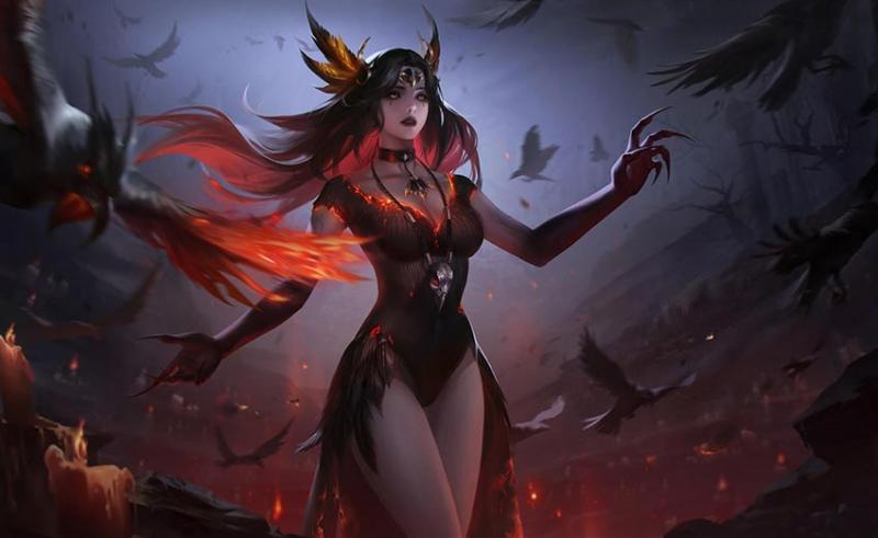 Tướng Natalya trong skin Nghiệp hoả yêu hậu