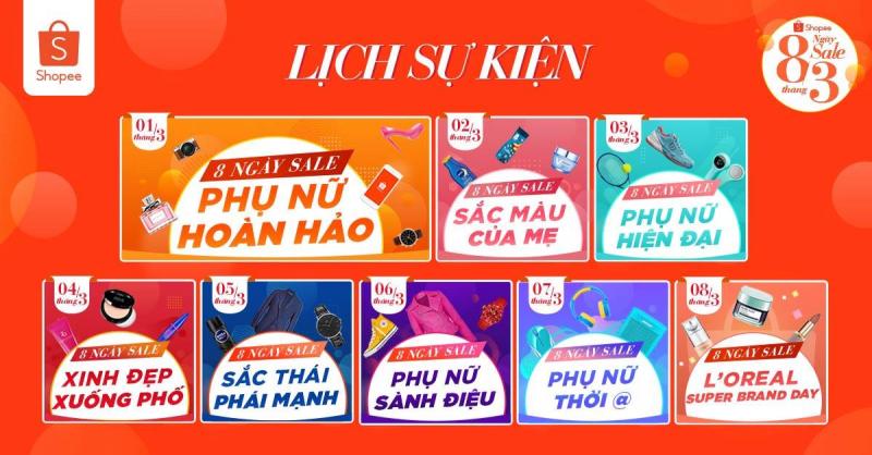 Siêu sale quốc tế phụ nữ 8/3