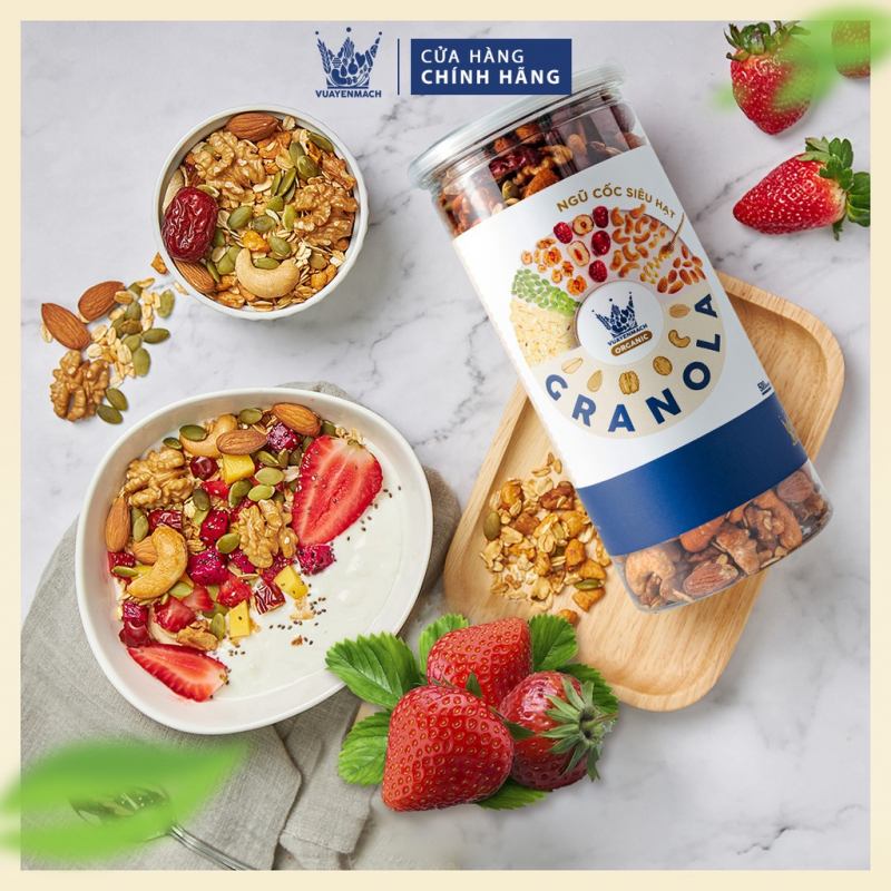 Ngũ cốc ăn kiêng Vua Yến Mạch Granola siêu hạt Standard