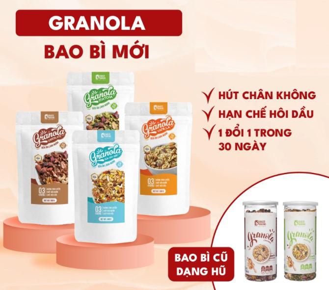 Ngũ cốc Granola ăn kiêng Baker Baking siêu hạt, không đường