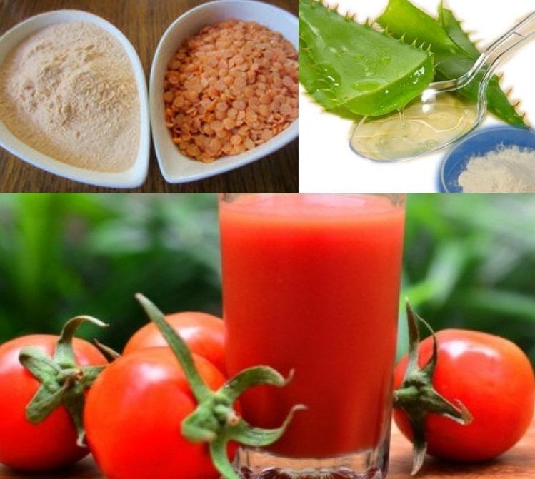 Nha đam với cà chua và đậu lăng