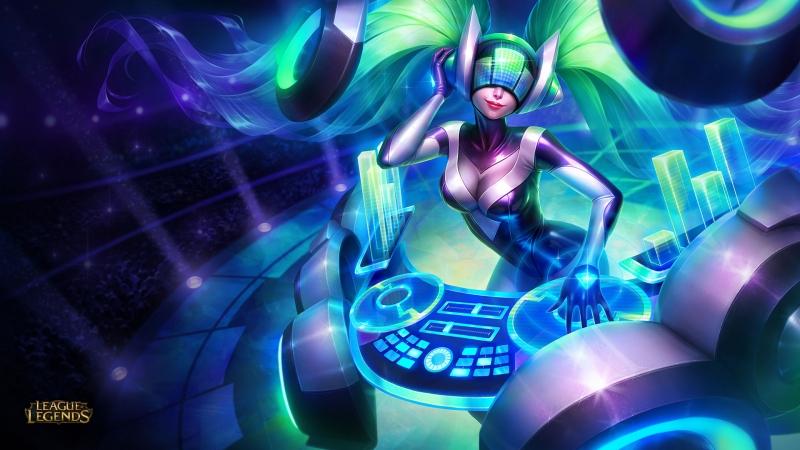 Trang phục DJ Sona vô cùng độc đáo với những hiệu ứng hình ảnh và âm thanh đẹp mắt