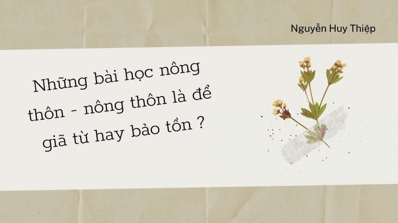 Những bài học nông thôn