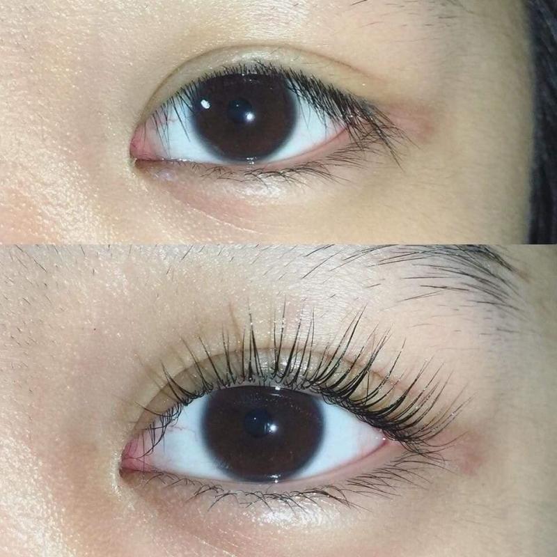 uốn mi kéo dài sợi tại Nhung Jin