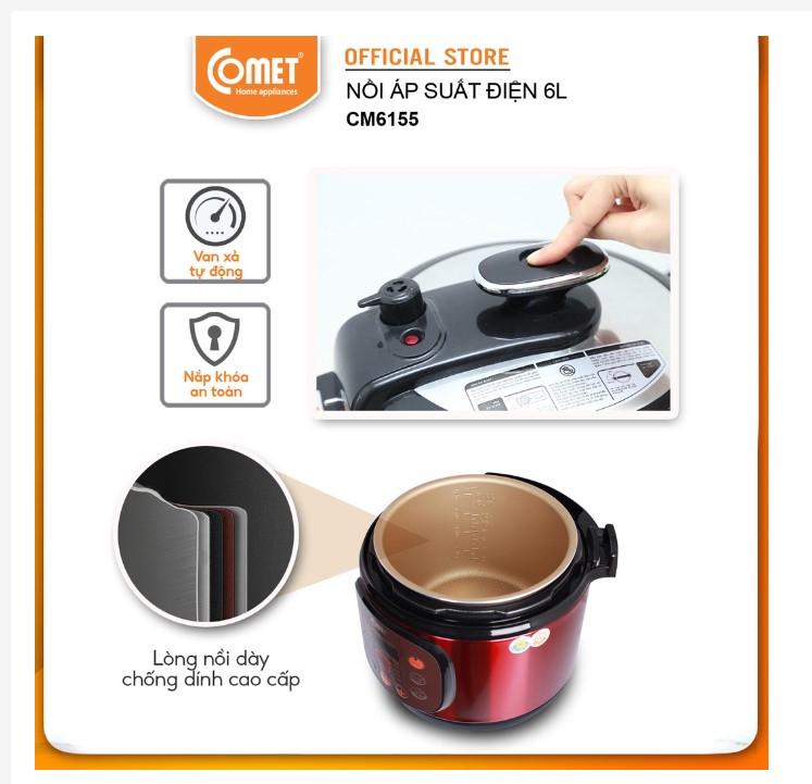 Nồi áp suất điện Comet CM6155