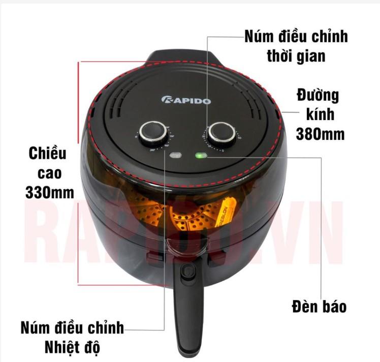 Nồi chiên không dầu Rapido RAF6.5M2
