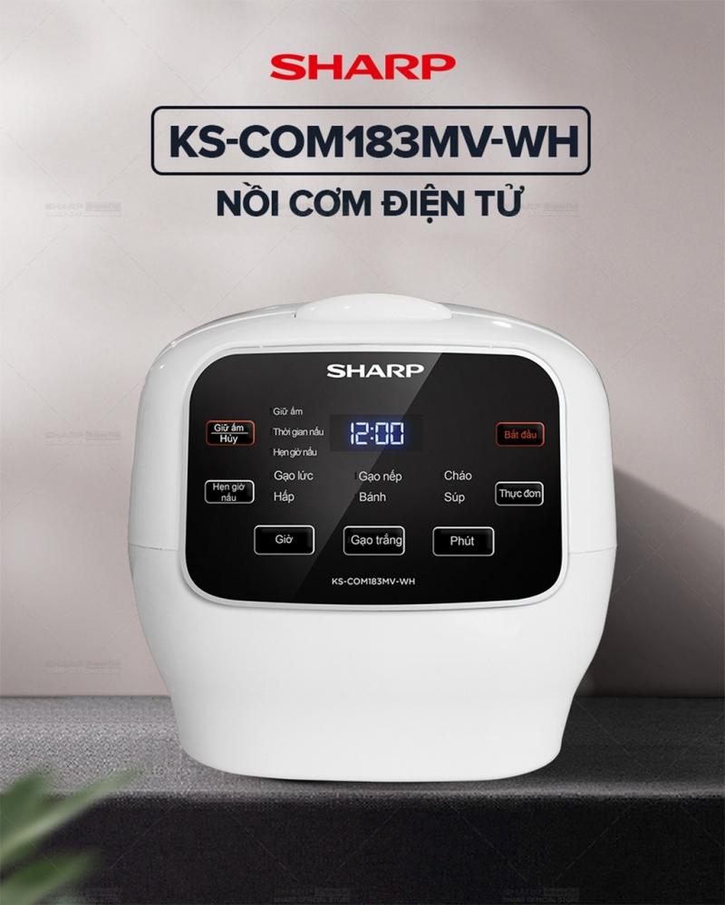 Nồi cơm điện Sharp KS-COM183MV-WH 1.8L