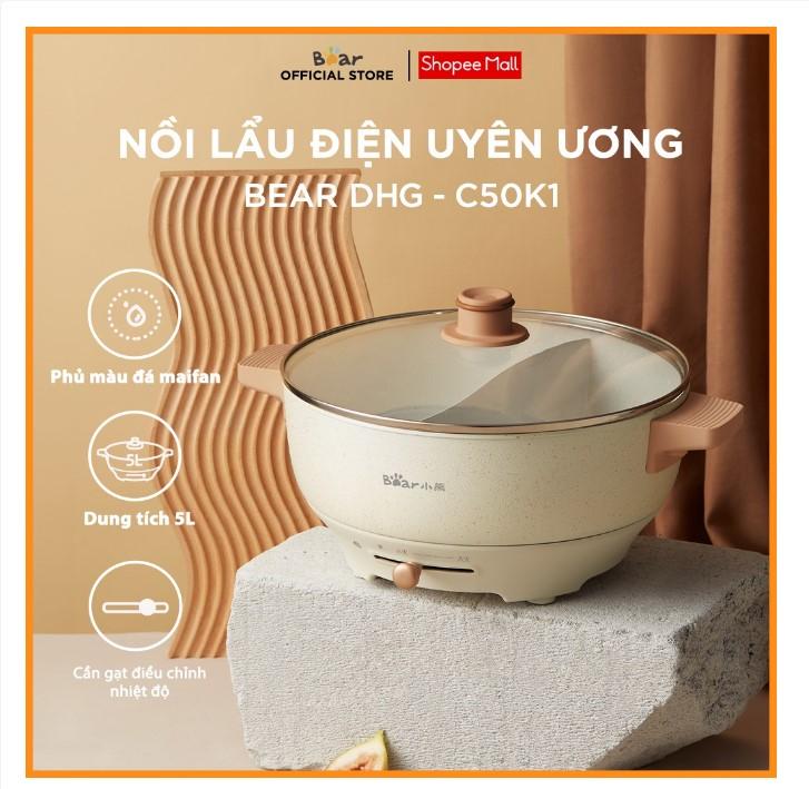Nồi lẩu điện uyên ương Bear DHG-C50K1