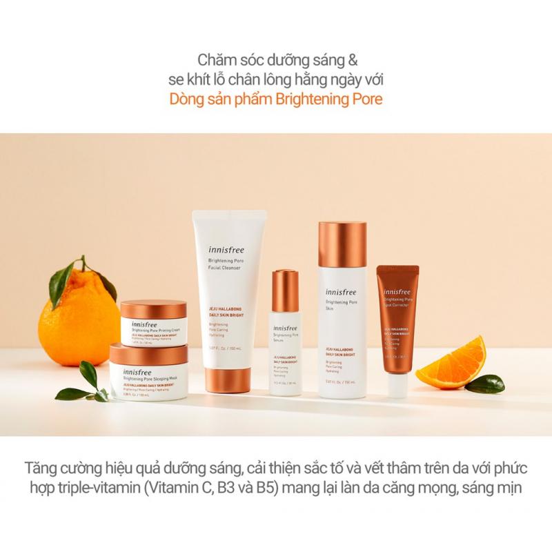 Nước cân bằng dưỡng sáng da 3 trong 1 innisfree Brightening Pore Skin