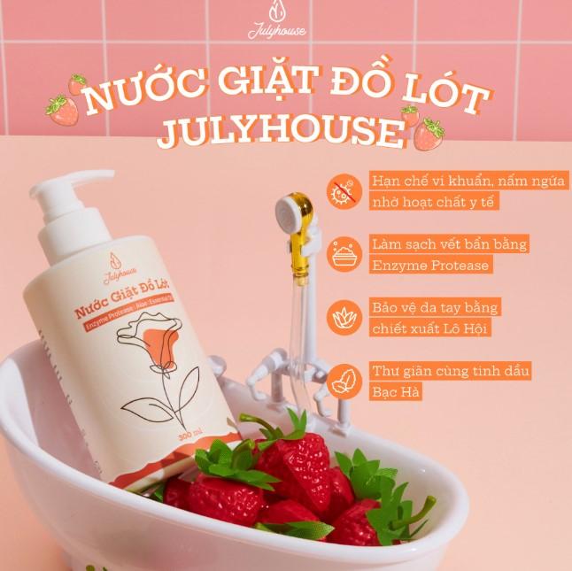 Nước giặt đồ lót Julyhouse chiết xuất từ lô hội và tinh dầu bạc hà