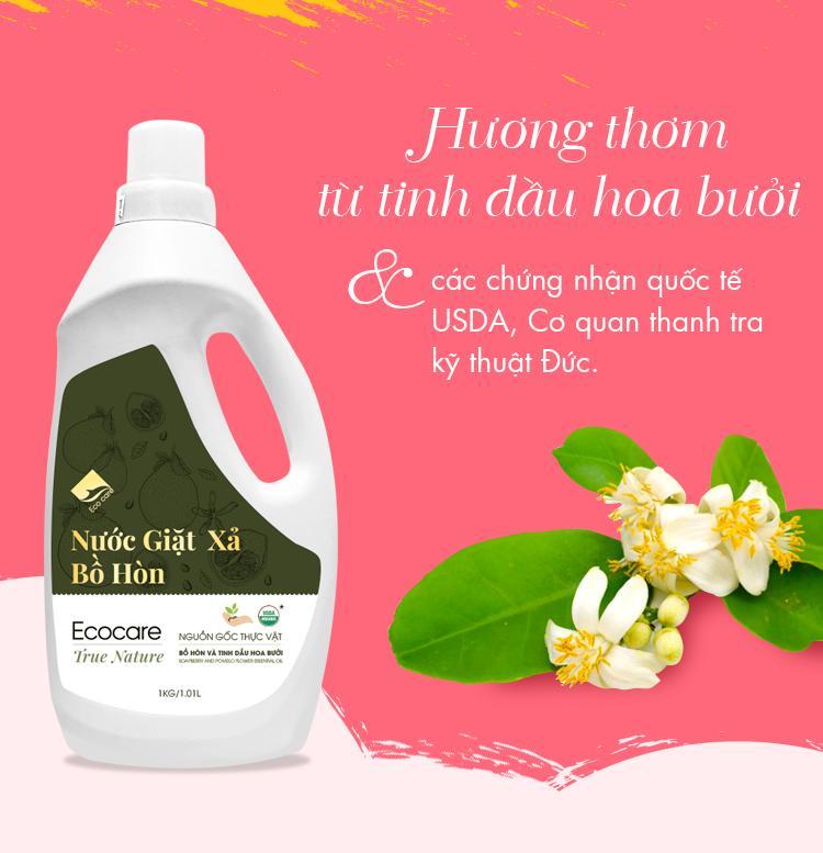 Nước giặt xả hữu cơ bồ hòn Ecocare