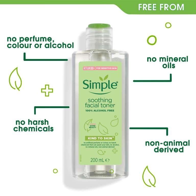 Nước hoa hồng cân bằng da Simple Soothing Facial Toner