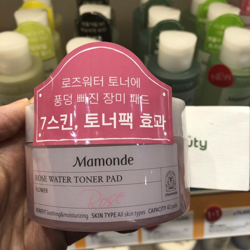 Nước hoa hồng dạng miếng Mamonde Rose Water Toner Pad