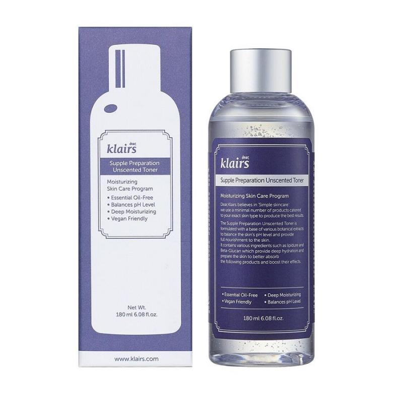Nước hoa hồng Dear Klairs Supple Preparation Unscented Toner