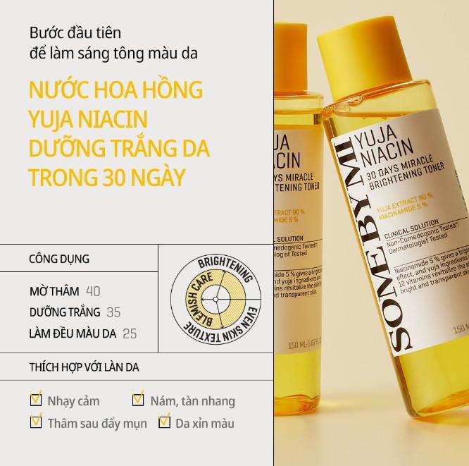 Nước hoa hồng Some By Mi Yuja Niacin Brightening Toner