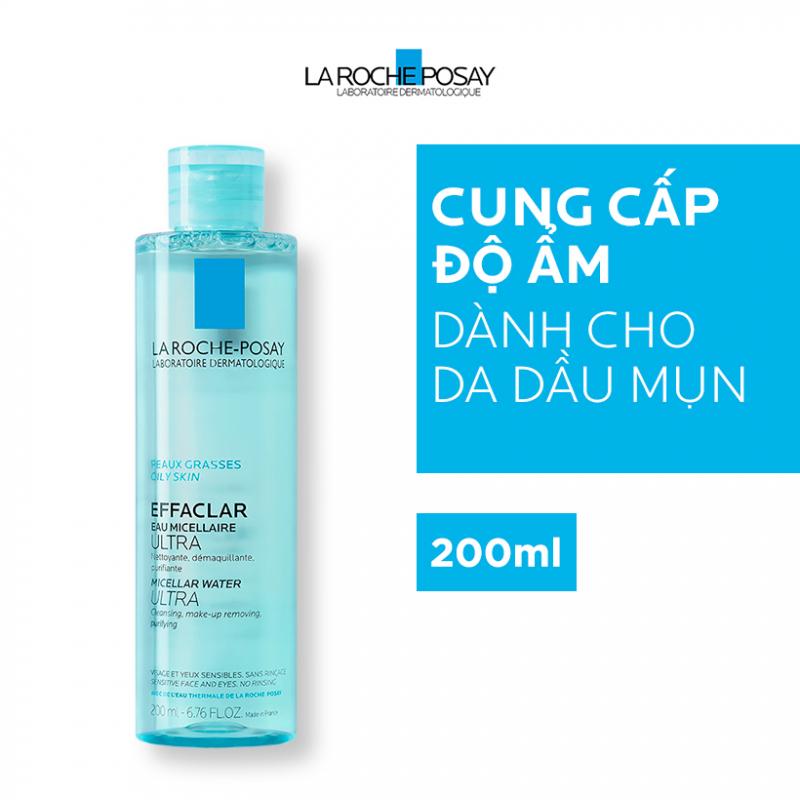 Nước làm sạch sâu tẩy trang cho da dầu nhạy cảm La Roche-Posay Micellar Water Ultra Oily Skin