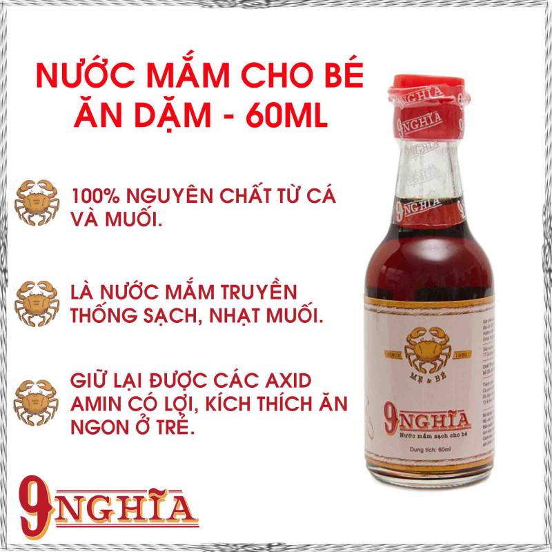 Nước mắm dành cho bé 9 Nghĩa cao cấp loại nhạt muối ăn dặm