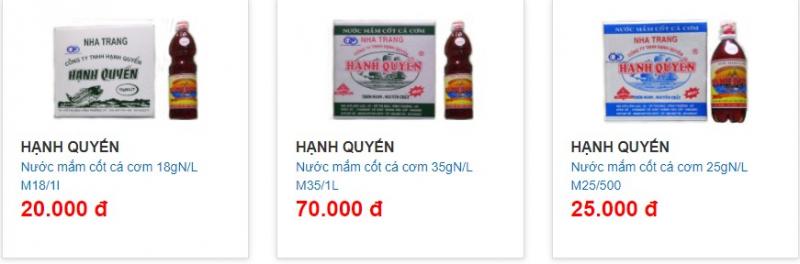 Nước mắm Hạnh Quyến