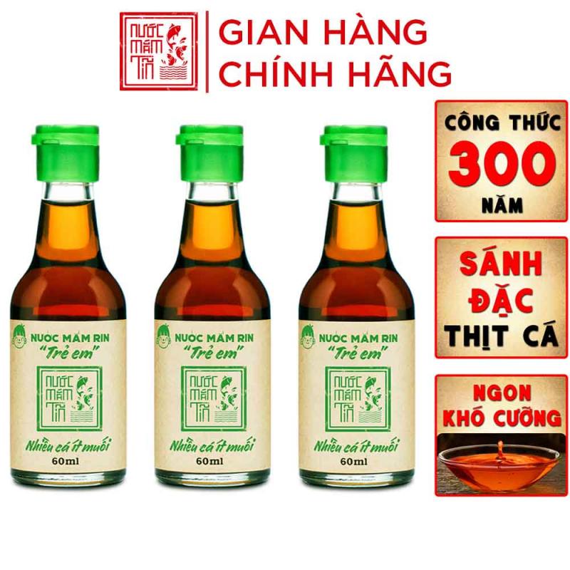 Nước mắm tĩn trẻ em cho bé ăn dặm độ đạm 42N 60ML/chai nhiều cá ít muối kích thích vị giác