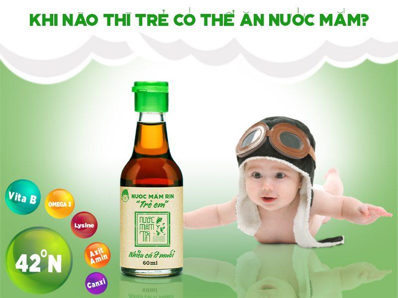 Nước mắm tĩn trẻ em cho bé ăn dặm độ đạm 42N 60ML/chai nhiều cá ít muối kích thích vị giác