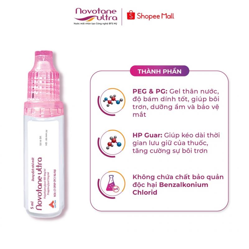 Nước mắt nhân tạo NOVOTANE Ultra
