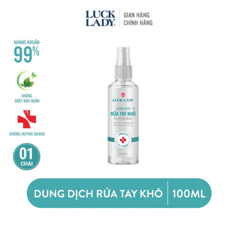 Nước rửa tay khô dưỡng ẩm Luck Lady